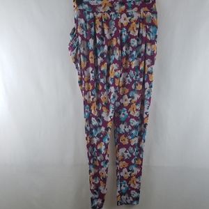 Floral stretch pants